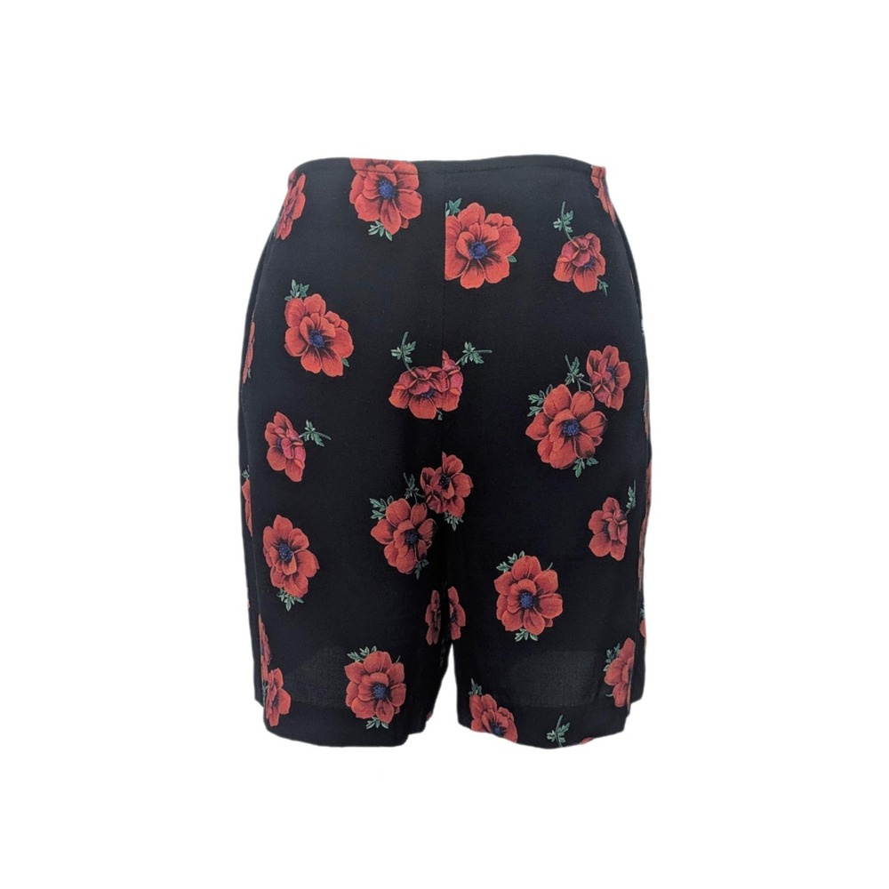 Vintage 90s Betsey Johnson Grunge Dark Floral Print Shorts Y2K‎ Size M